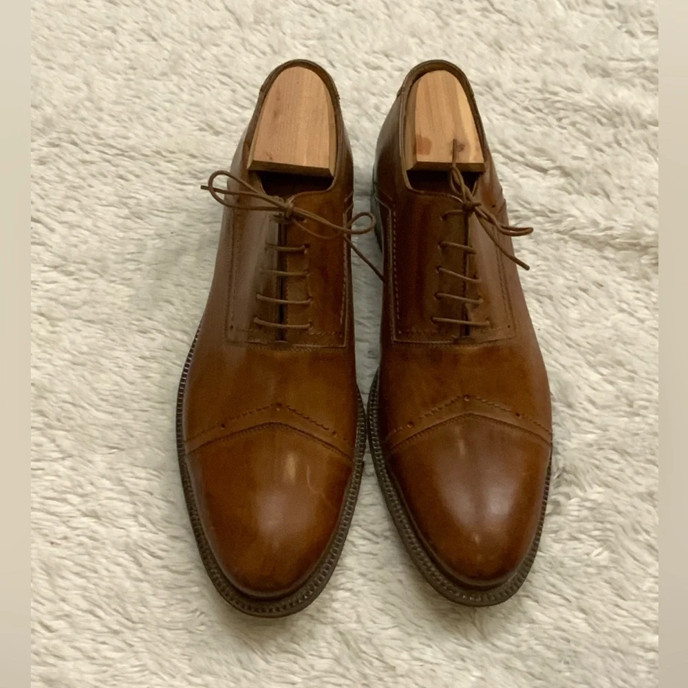 Allen Solly Tan Leather Oxfords - Picture 2 of 8